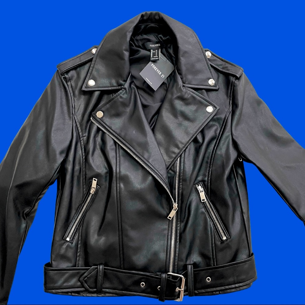 Leather jacket with tags 🖤